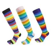 Funny Calf Socks with Toes Separated Toe Socks Women Rainbow Toe Socks for Women