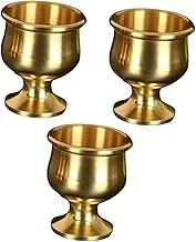 Alipis 3pcs Ornaments Drinking Mug Retro Cup Miniature Wine Glasses Clear Shaker Cups Coffee Cup Air Plant Display Vase Desk Cup Retro Wine Cup Collection Cup Desktop Cup Copper Golden