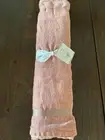 POTTERY BARN Stevie Ombré Table Runner White to Warm Blush Pink Peach 18 X 108