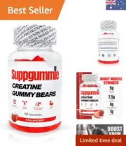 Creatine gummy bears, 5G Creatine Monohydrate per serve, Strawberry, 60 Gummi...