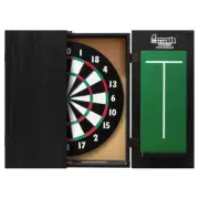 Formula Sports Dart Board Game 15 inch and Black Ash Cabinet Set