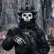 Military tactical balaclava mask with Ghost Ghost skull from the Call of Duty