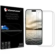 iCoverLover [2-Pack] For iPhone 16 Pro Tempered Glass Screen Protectors