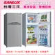 SANLUX台灣三洋129公升一級變頻雙門冰箱-伯爵灰(福利品) SR-C127BV1