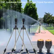 2Set Automatic Rotating Irrigation W/Tripod Sprinkler Sprayer Lawn 360° Watering