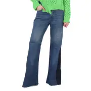 Chloe Ladies Patchwork Flared High-Waisted Jeans