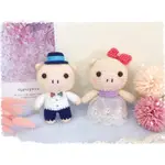 【森森桃子】 小豬婚禮娃娃 結婚禮物 情人節禮物 鉤針娃娃 毛線娃娃