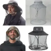 Insect Bee Protection Face Protector Fishing Cap Head Net Mesh Hat Mosquito Hat