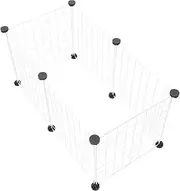 GANAZONO 6 Panels Pet Fence Cat Cage Metal Crate DIY Wire Playpen Puppy Playpen Portable Modular Design Easy Assembly Storage Organization Random