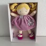 JOLIJOU PARIS First Baby Doll Demoiselle Pretty Rose Lavender Doudou Compagnie