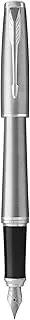 [PARKER] Urban Fountain Pen, Metro Metallic, Medium Nib with Blue Ink Refill, Gift Box (1931605)