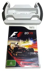 F1 Formula 1 2009 With Wheel Nintendo Wii PAL Complete* Wii U Compatible (Preowned)