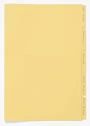 Exacompta Guildhall Tabbed Folders, 345 x 240 mm, 170 GSM, Foolscap - Yellow, Pack of 100