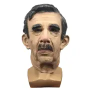 Old Man Elder Costume Latex Wig Print Mask For Halloween Cosplay Party Prop