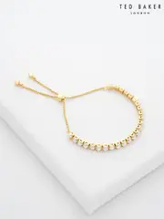 Ted Baker Gold Tone PERRMEL: Pearl Adjustable Tennis Bracelet (659122) | $92