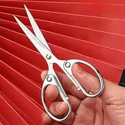 Aemoe 5" All Stainless Steel Office Scissors,Ultra Sharp Blade Shears,Sturdy Sharp Scissor for Office Home School Sewing Fabric Craft Supplies Multipurpose Scissors Sliver