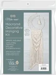 Solid Oak Macrame Hanging Kit Moon Dreamcatcher