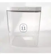 Qiveno Airtight Rice Storage Bin Flour Storage Container 11L,10.5qt,10kg Clear.