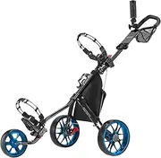 CaddyTek 11.5 v3 Superlite Deluxe 3-Wheel Golf Buggy/Push Cart - 1 Year Australian Warrant (Blue)