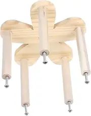 Totority Rotatable Funny Parrot Perch Stand Interactive Playground for Parakeet Cockatiel Budgerigar Shower Bird Stand for Pet Birds to Play Train Reduce Boredom