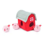 Zippypaws Zippy Burrow Pig Barn Interactive Soft Dog Toy