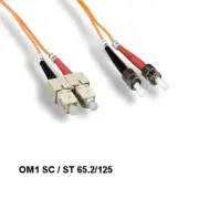 LOT 10pcs 10m OM1 SC to ST Multi-Mode Fiber Optic Cable 62.5/125 Duplex ATM
