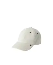 ribbed baseball cap L White