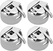 eMagTech 4PCS Household Sewing Machine Bobbin Case Stainless Steel Bobbin Case Compatible with Babylock Compatible with Bernina Compatible with Singer 22.5x16mm
