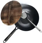 Souped up Recipes Carbon Steel Wok for Electric, Induction and Gas Stoves 12.5"