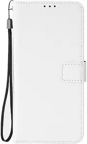 [YBROY] Case for Samsung Galaxy M34 5G, Magnetic Flip Leather Premium Wallet Phone Case, with Card Slot and Folding Stand, Case Cover for Samsung Galaxy M34 5G.(White)