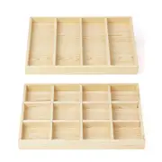 Wooden Jewellery Storage Box Display Tray Organizer for Rings Earrings Necklaces