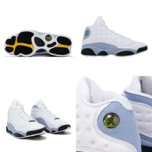 【NIKE 耐吉】休閒鞋 Air Jordan 13 Retro 男鞋 白 藍 皮革 Zoom 氣墊 AJ13 13代(414571-170)