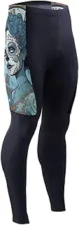 [AIXIWAWA] Men's Cycling Pants (Clock Face Woman) Print Outdoor Tights 3D Padded Bike Riding Long Pants