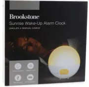 BROOKSTONE SUNRISE WAKE-UP ALARM CLOCK LIGHT COLOR CHANGING