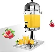 Drink Dispenser with Stand 4.4 Gallon 16L, Cold Beverage Dispenser With Stand, Iced Drink Dispenser for Parties Water Dispenser with Ice Container, Drip Tray,Spigot (2.2 GAL)