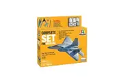 Italeri 1/72 F-22 Raptor Complete Set - Includes Tools And Paints
