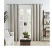 Eclipse Ambiance Lattice Draft Stopper Grommet Panel Curtain 50in x 95in Ivory