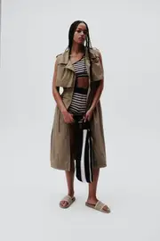 Logo Tape Longline Vest 703