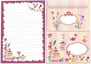 Letter Pad with Envelope for Kids Birds Stationery Set for Girls (A5 Pad with 25 Sheets + 15 Envelopes)