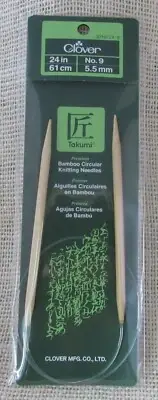 Clover Takumi Bamboo Circular Knitting Needle 24" #9/5.5mm