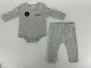 2 PIECE SET Cotton On Baby The In-Character Set Grey Cloud Marle Dog Size 0-3M