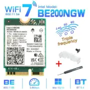 Intel BE200 WiFi 7 M.2 Key E Wireless Card Tri-Band Network Bluetooth5.4 Adapter