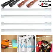 2/4X Tension Curtain Rod Spring Load Adjustable Curtain Pole Heavy-Duty Steel
