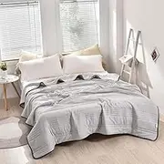Nuvodreams Silk Cooling Blanket Queen Size,Nuvodreams Cooling Quilt for Hot Sleepers,Silk Smooth Breathable & Lightweight Summer Cold Blanket (Gray, Single(100 x 150cm))