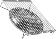 BESTonZON 1PC Portable Stainless Steel BBQ Grill Outdoor Camp Stove Burner Durable Barbecue Grill for Camping Easy to Clean for Skewers and Shish Kebab Cooking