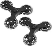 Sosoport 2pcs Heavy-Duty Shopping Cart Stair Climbing Triangle Wheel Replacements Durable Triangle-Shaped Cart Casters