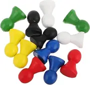 GARIOUANS 12pcs Wooden Game Pieces for Checkers and Flight Chess Replacement Beads for Go Chess Versatile Tabletop Game Accessories Smooth Finish for Family Gatherings
