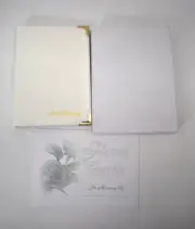 Funeral Guest Book Memorial Service White Sign In Guest Registry In Memory Of