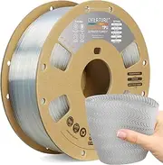 OVERTURE TPU Filament 1.75 mm, High Speed TPU 3D Printer Filament, 95A 1 kg Spool (2.2 lbs) Super Speedy TPU Filament for High Speed Printers (Clear)