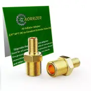 Air Inflator Adapter 1/4 NPT (M) to Standard Schrader Valve (M),Locking air c...
